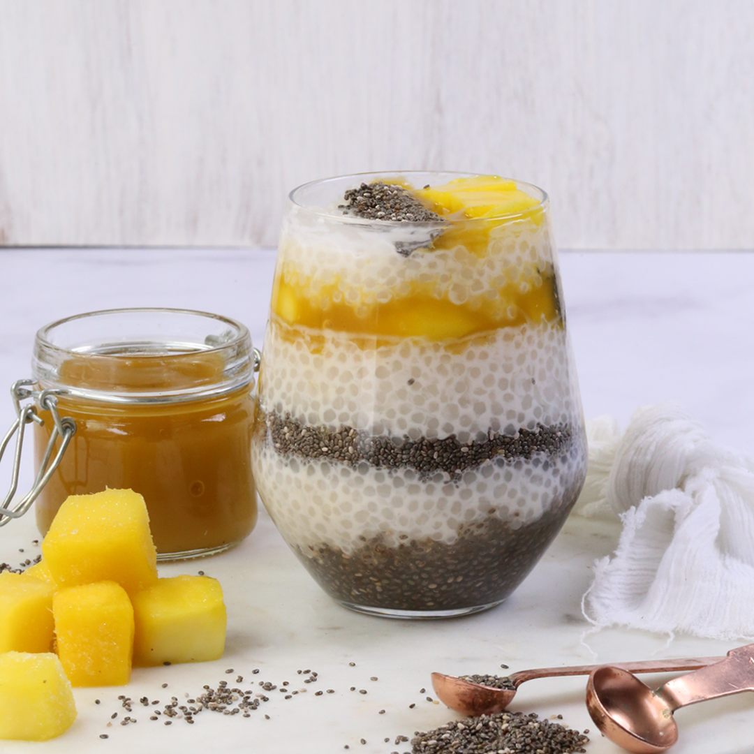Coconut chia and Mango Tapioca