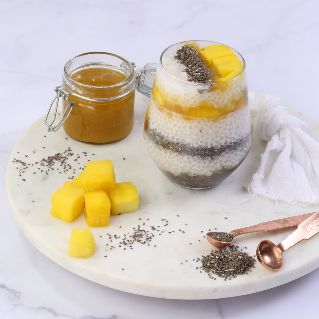 Coconut chia and Mango Tapioca