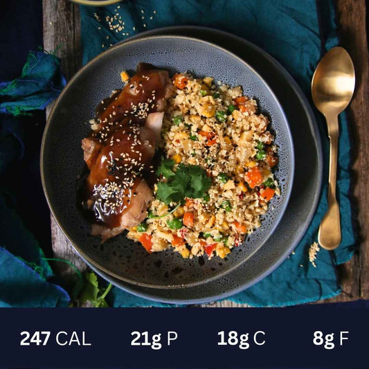 Teriyaki Chicken on Cauliflower Rice